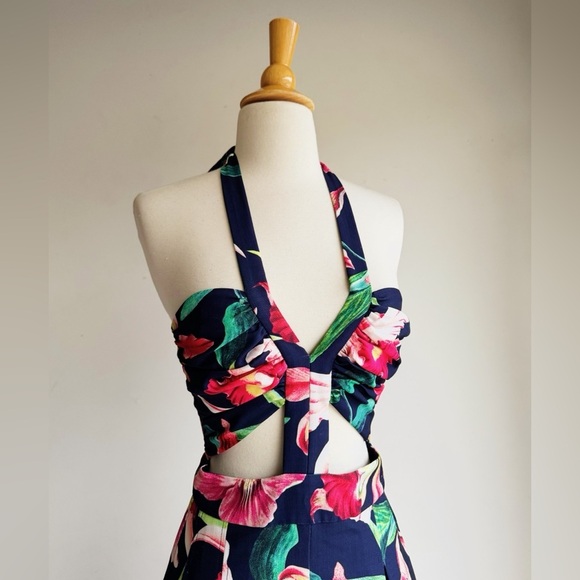 PatBO Laelia Cutout Floral Wide-Leg Jumpsuit | Size 0 | NWT - Picture 5 of 10